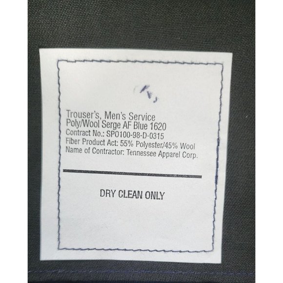 D.S.C.P by Tennessee Apparel Corp. 38R Blue Slacks Men's Polyester/Wool Pants - Picture 11 of 15